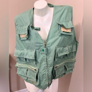 Vintage World Famous Fishing Alger Utility Hunting Vest Sanforized size Large